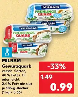 Kaufland MILRAM Gewürzquark Angebot