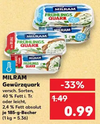 Kaufland MILRAM Gewürzquark Angebot