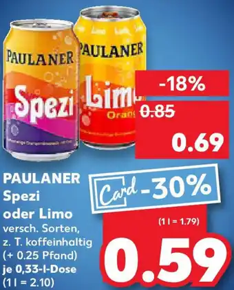 Kaufland PAULANER Spezi oder Limo Angebot