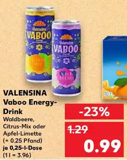 Kaufland VALENSINA Vaboo Energy- Drink Angebot