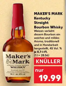 Kaufland MAKER'S MARK Kentucky Straight Bourbon Whisky Angebot