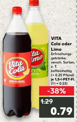 Kaufland VITA Cola oder Limo Angebot