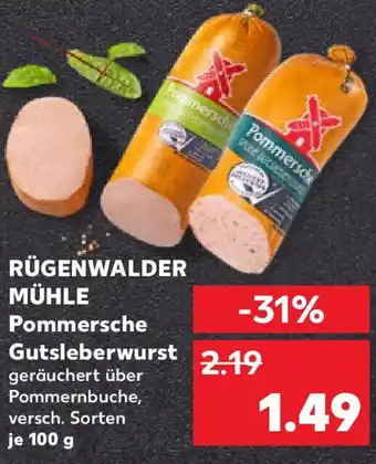 Kaufland RÜGENWALDER MÜHLE Pommersche Gutsleberwurst Angebot