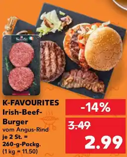 Kaufland K-FAVOURITES Irish-Beef- Burger Angebot