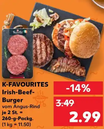 Kaufland K-FAVOURITES Irish-Beef- Burger Angebot