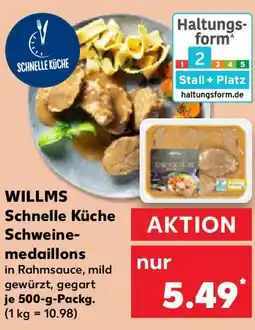 Kaufland WILLMS Schnelle Küche Schweine- medaillons Angebot