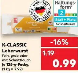 Kaufland K-CLASSIC Leberwurst Angebot