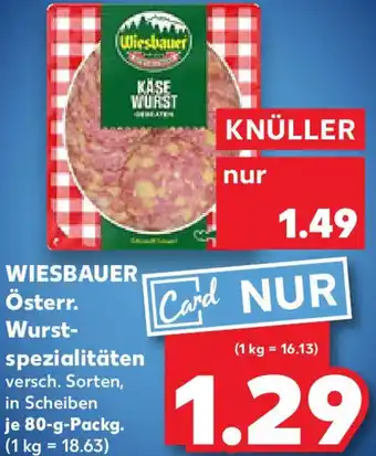 Kaufland WIESBAUER Österr. Wurst- spezialitäten Angebot