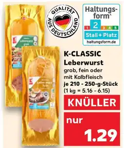 Kaufland K-CLASSIC Leberwurst Angebot