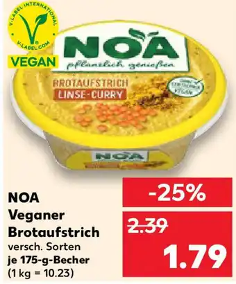 Kaufland NOA Veganer Brotaufstrich Angebot