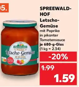Kaufland SPREEWALD- HOF Letscho- Gemüse Angebot