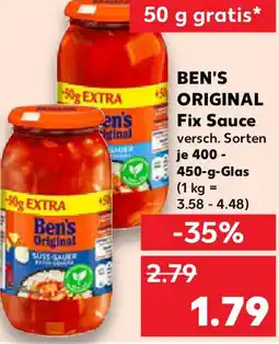 Kaufland BEN'S ORIGINAL Fix Sauce Angebot