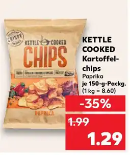 Kaufland KETTLE COOKED Kartoffel- chips Paprika Angebot