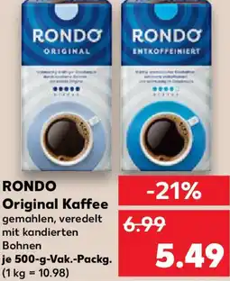 Kaufland RONDO Original Kaffee Angebot
