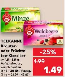 Kaufland TEEKANNE Kräuter- oder Früchte- tee-Klassiker Angebot