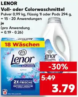 Kaufland LENOR Voll- oder Colorwaschmittel Angebot