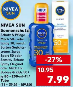 Kaufland NIVEA SUN Sonnenschutz Angebot