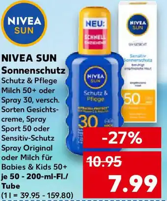Kaufland NIVEA SUN Sonnenschutz Angebot