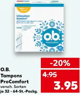 Kaufland O.B. Tampons ProComfort Angebot