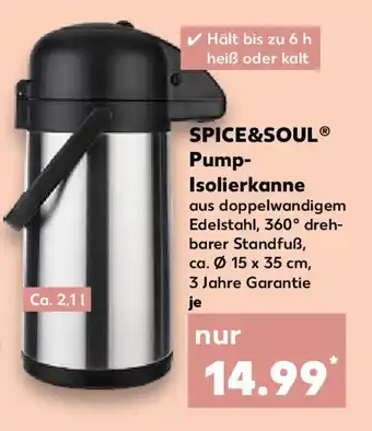 Kaufland SPICE&SOUL Pump- Isolierkanne Angebot