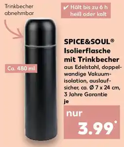 Kaufland SPICE&SOUL Isolierflasche mit Trinkbecher Angebot