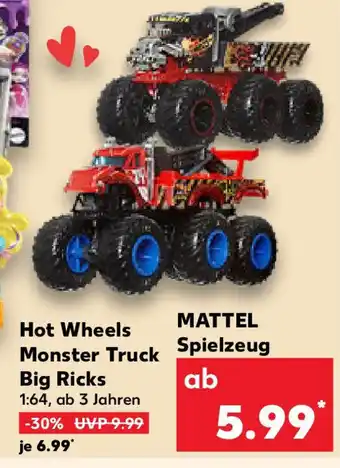 Kaufland Hot Wheels Monster Truck Big Ricks Angebot