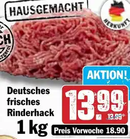 Hit Deutsches frisches Rinderhack Angebot