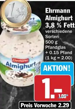 Hit Ehrmann Almighurt 3,8% Fett Angebot