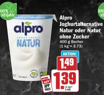 Hit Alpro Joghurtalternative Natur oder Natur ohne Zucker Angebot