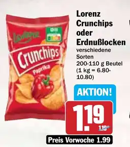 Hit Lorenz Crunchips oder Erdnuẞlocken Angebot