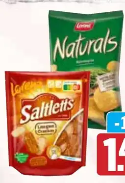 Hit Lorenz Saltletts Pausen Cracker, Mini Brezel, Mini Bagel oder Naturals Angebot