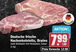 Hit Deutsche frische Nackenkoteletts, Braten Angebot