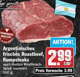 Hit Argentinisches frisches Roastbeef, Rumpsteaks Angebot