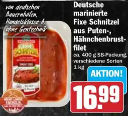 Hit Deutsche marinierte Fixe Schnitzel aus Puten-, Hähnchenbrust- filet Angebot