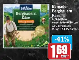 Hit Bergader Bergbauern Käse Angebot