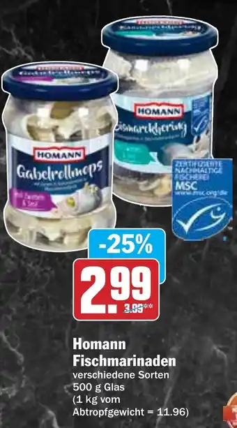 Hit Homann Fischmarinaden Angebot
