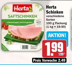 Hit Herta Schinken Angebot
