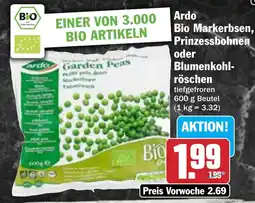 Hit Ardo Bio Markerbsen, Prinzessbohnen oder Blumenkohl- röschen Angebot