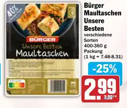 Hit Bürger Maultaschen Unsere Besten Angebot