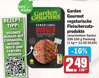 Hit Garden Gourmet vegetarische Fleischersatz- produkte Angebot