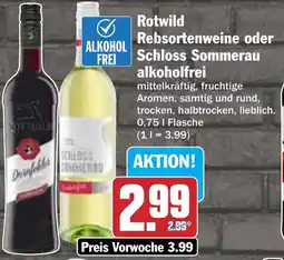 Hit Rotwild Rebsortenweine oder Schloss Sommerau alkoholfrei Angebot