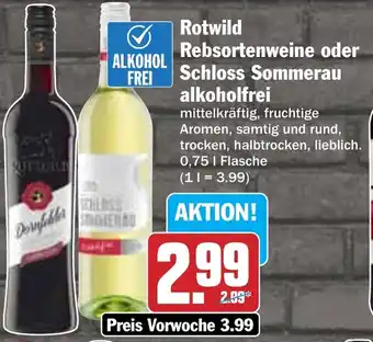 Hit Rotwild Rebsortenweine oder Schloss Sommerau alkoholfrei Angebot