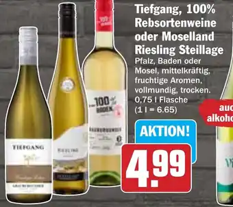 Hit Tiefgang, 100% Rebsortenweine oder Moselland Riesling Steillage Angebot