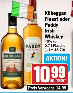 Hit Kilbeggan Finest oder Paddy Irish Whiskey Angebot