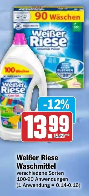 Hit Weißer Riese Waschmittel Angebot