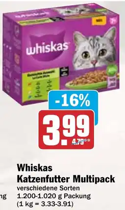 Hit Whiskas Katzenfutter Multipack Angebot