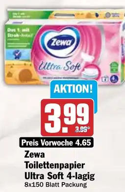 Hit Zewa Toilettenpapier Ultra Soft 4-lagig Angebot