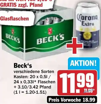 Hit Beck's Angebot