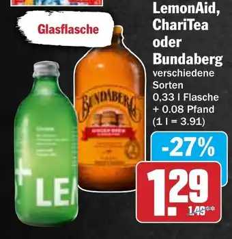 Hit LemonAid, ChariTea oder Bundaberg Angebot