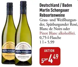 Galeria Markthalle Deutschland / Baden Martin Schongauer Rebsortenweine Angebot
